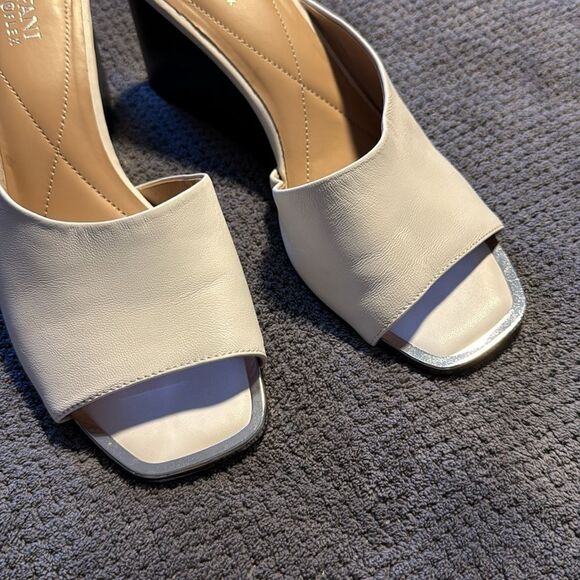 Alfani Laurita Leather Wedge Sandals Women’s Size 10 Step N‎ Flex White Open Toe - Picture 3 of 14